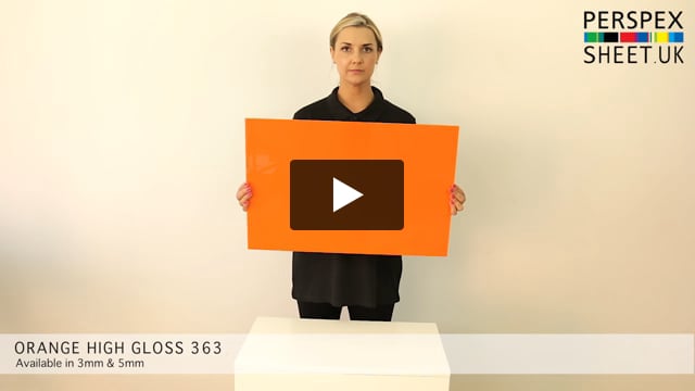 Orange Gloss Perspex® Sheet 363